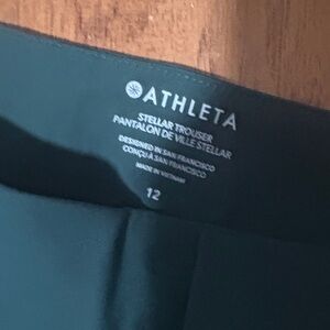 Athleta Stellar Trousers in Forest Green